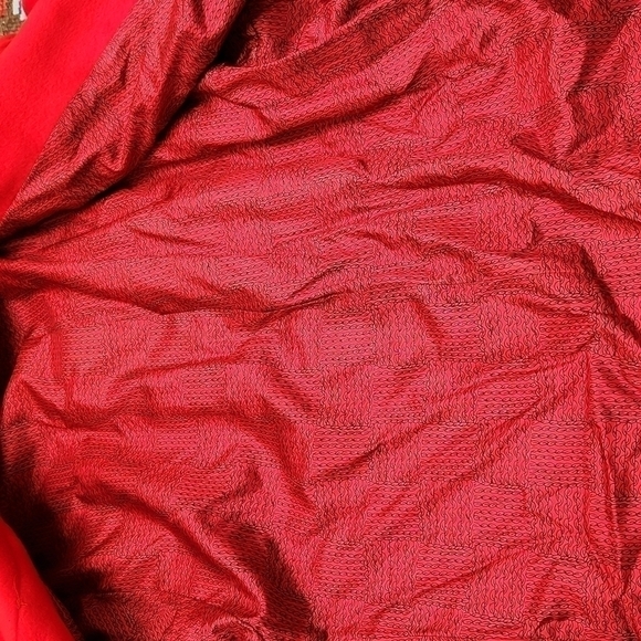 80s Oversized Pleated Red Wool Coat - Picture 11 of 15